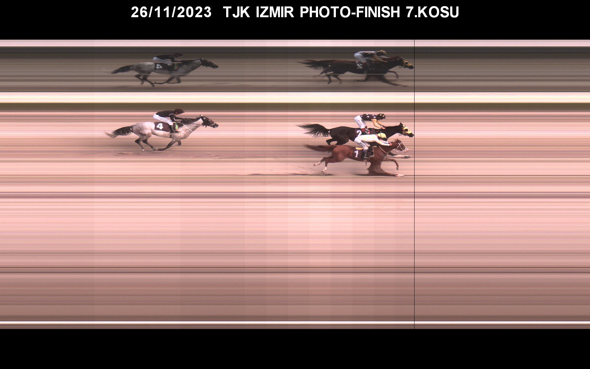  zmir 7 Ko u Foto Finish Resmi 26 Kas m 2023 Pazar 