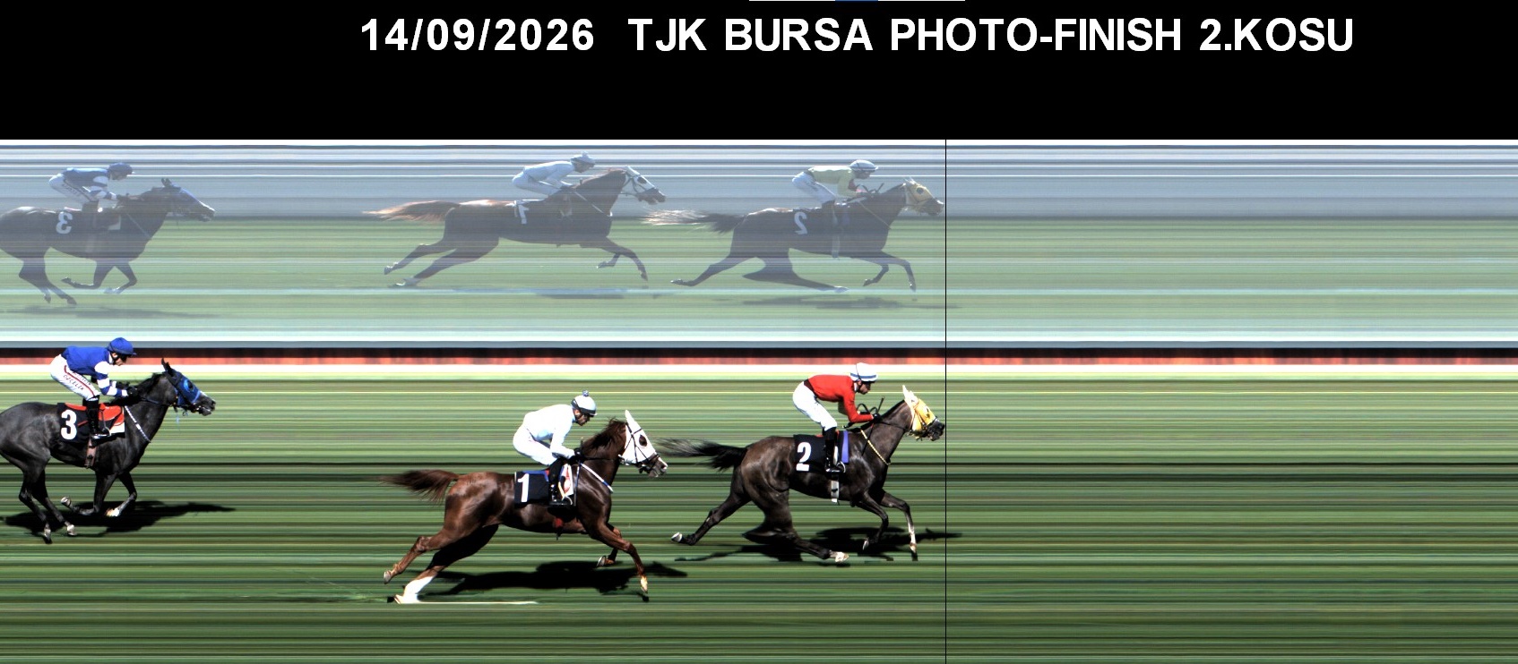Bursa 2. Koşu foto finiş görüntüsü — 2026-09-14