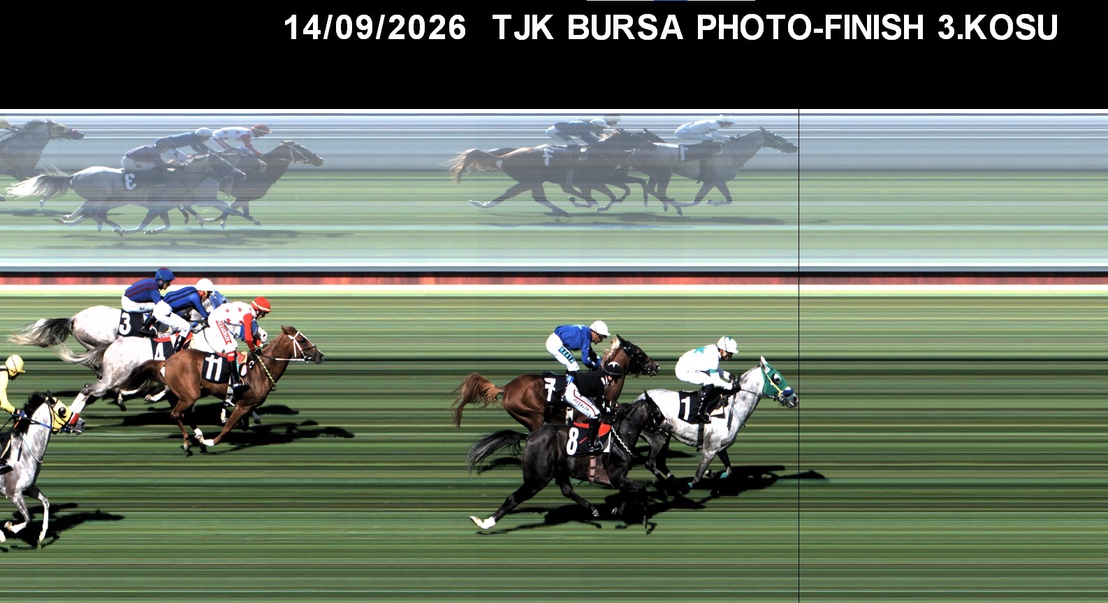 Bursa 3. Koşu foto finiş görüntüsü — 2026-09-14