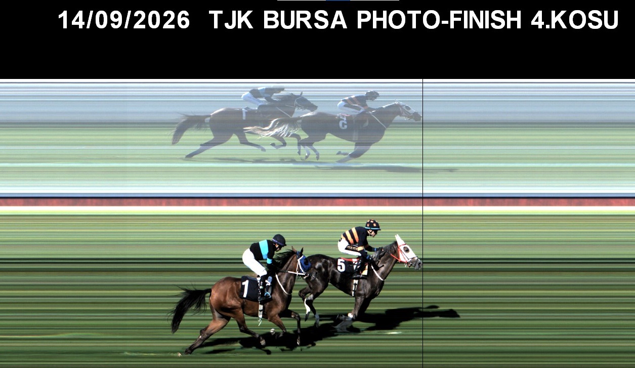 Bursa 4. Koşu foto finiş görüntüsü — 2026-09-14