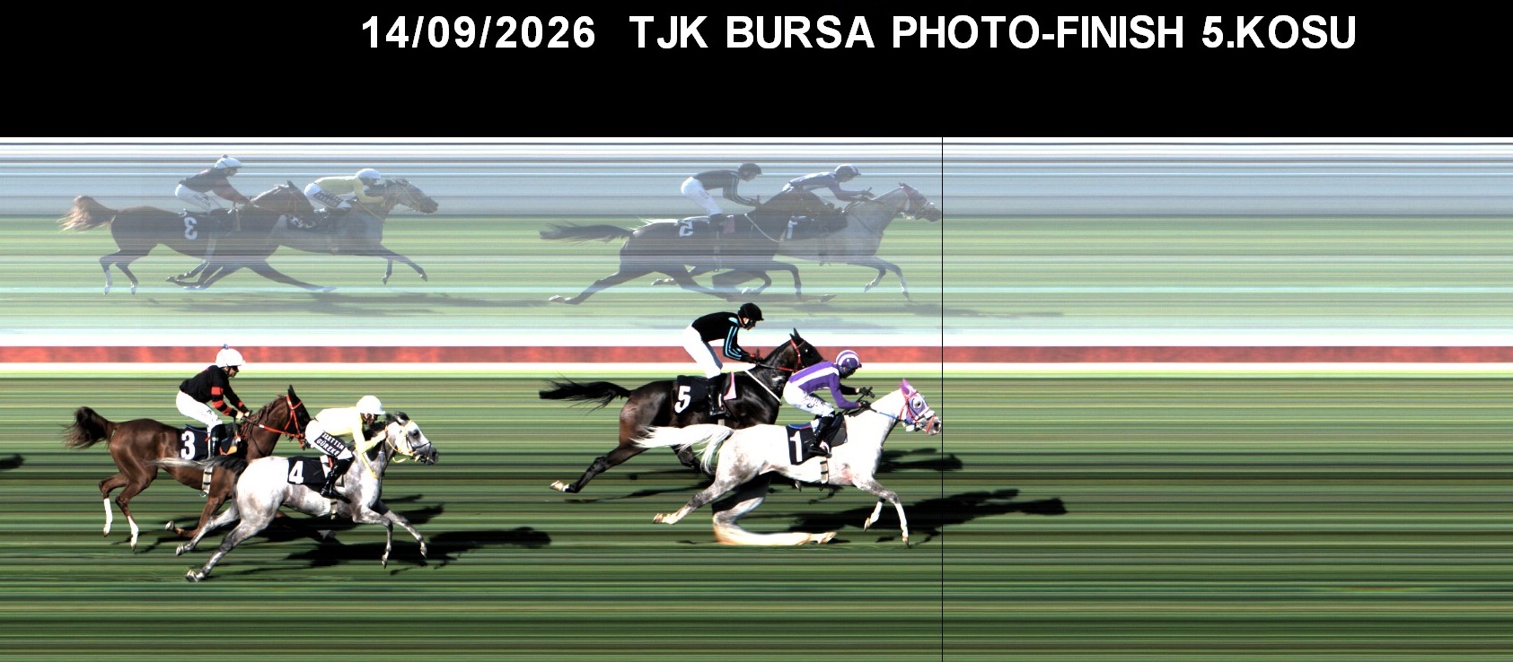 Bursa 5. Koşu foto finiş görüntüsü — 2026-09-14