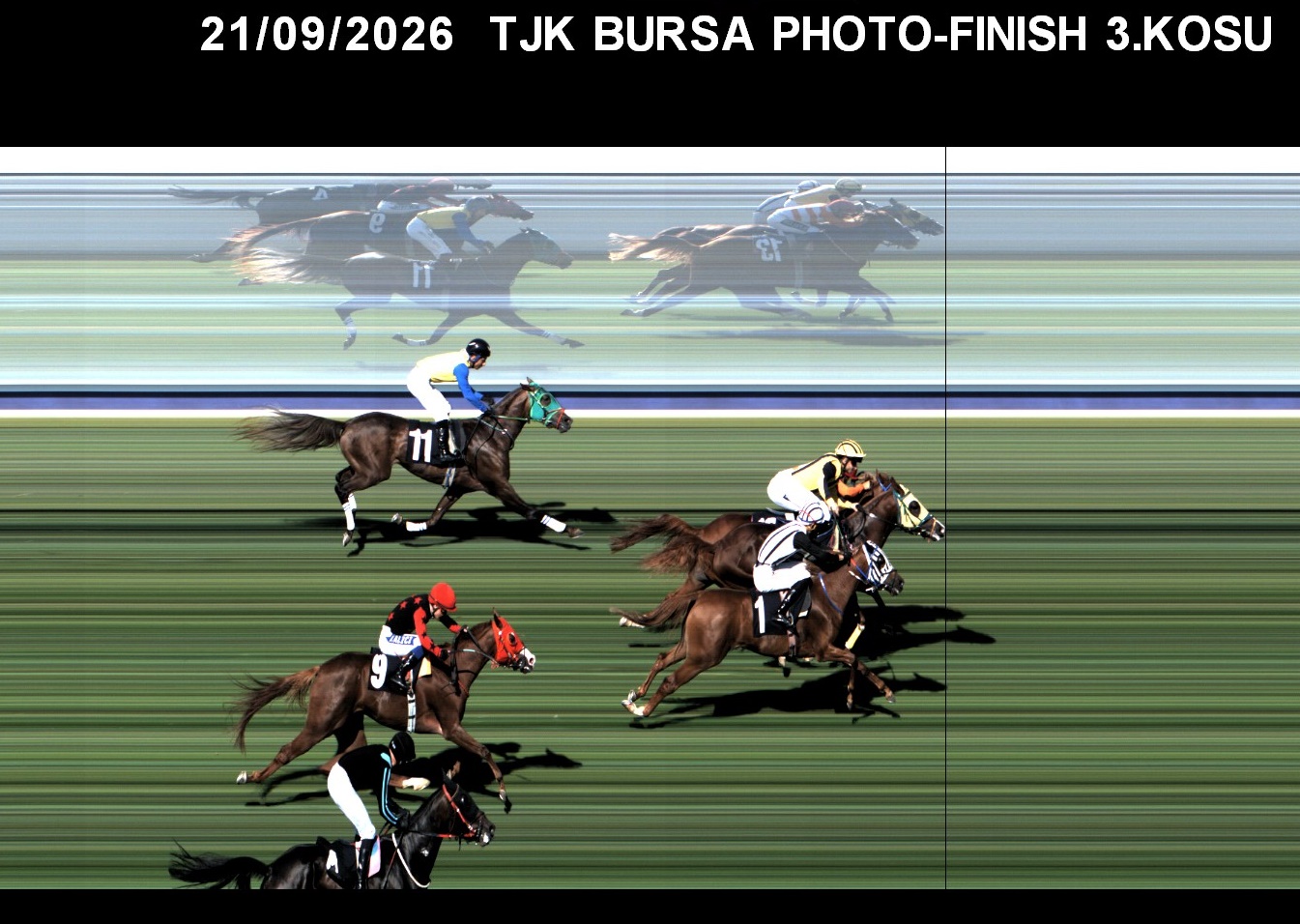 Bursa 3. Koşu foto finiş görüntüsü — 2026-09-21