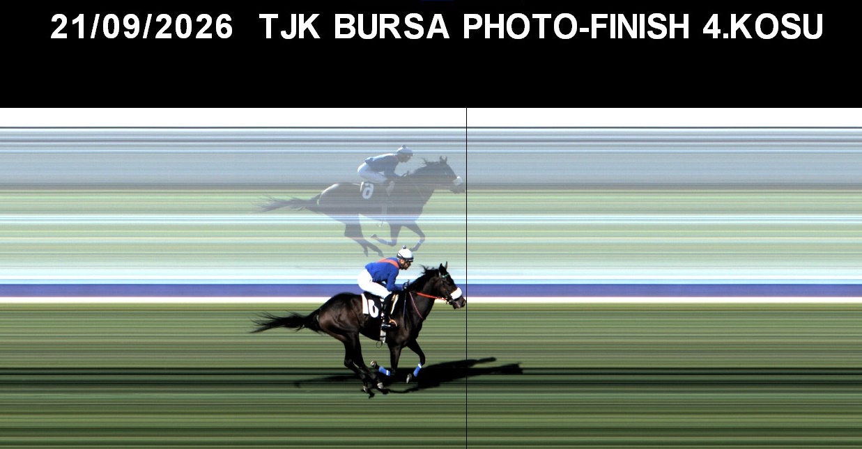 Bursa 4. Koşu foto finiş görüntüsü — 2026-09-21