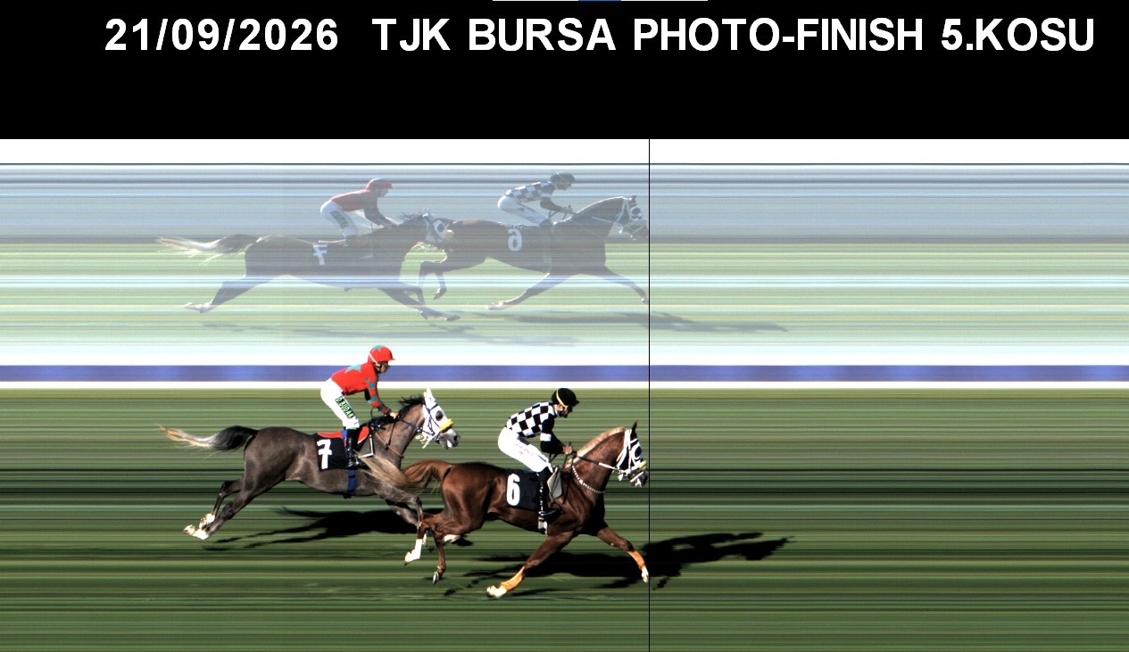 Bursa 5. Koşu foto finiş görüntüsü — 2026-09-21