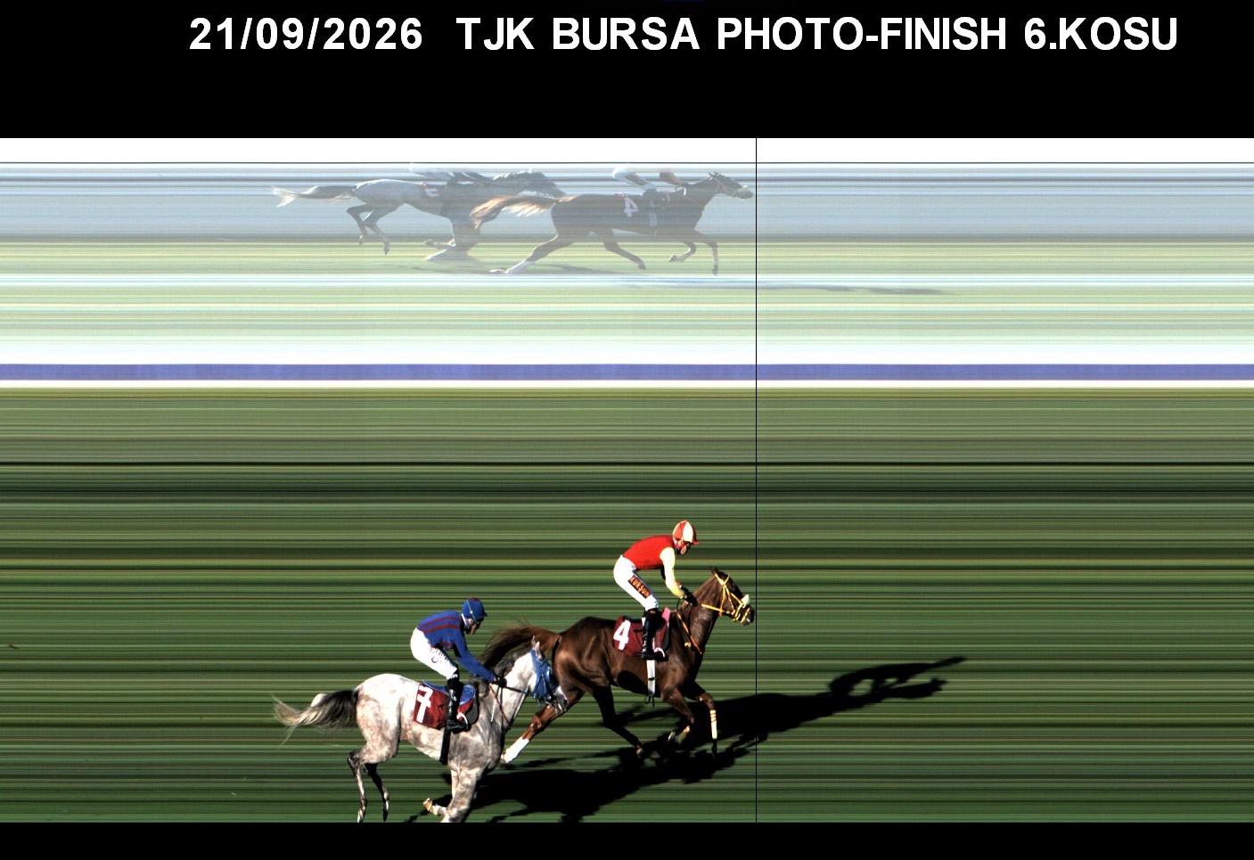 Bursa 6. Koşu foto finiş görüntüsü — 2026-09-21