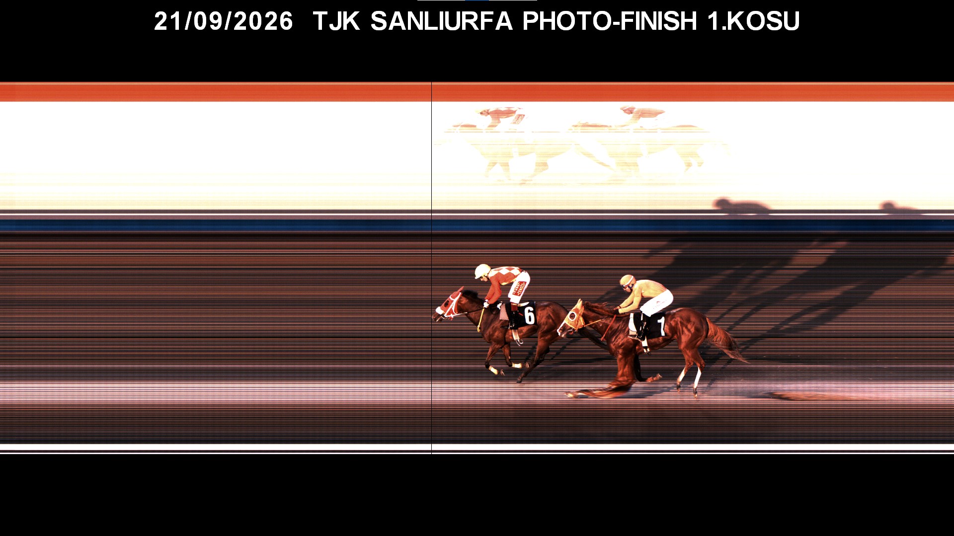 Şanlıurfa 1. Koşu foto finiş görüntüsü — 2026-09-21