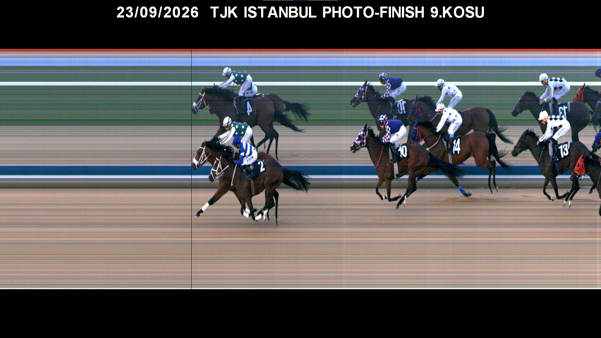 İstanbul 9. Koşu foto finiş görüntüsü — 2026-09-23