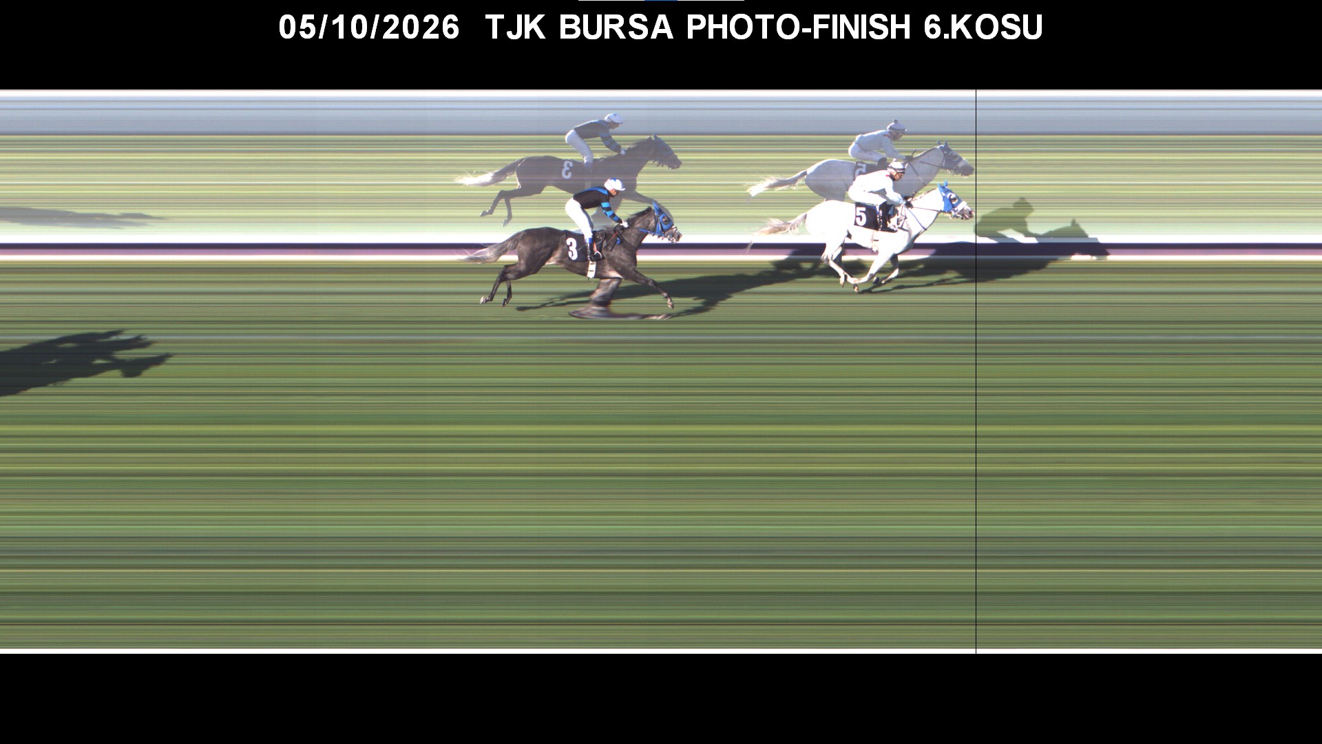 Bursa 6. Koşu foto finiş görüntüsü — 2026-10-05